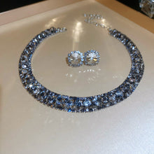 Load image into Gallery viewer, Earrings & Necklace Set -  Square Elegant High-grade Clavicle Chain & Earrings