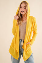 Load image into Gallery viewer, And The Why Full Size Thermal Hooded Open Front Cardigan with Pockets