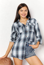 Load image into Gallery viewer, Plaid Dropped Shoulder Shirt