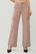 Load image into Gallery viewer, RISEN Full Size High Rise Wide Leg Cargo Jeans