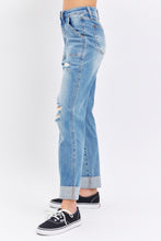 Load image into Gallery viewer, Judy Blue Full Size Distressed Straight Jeans with Patch Pockets