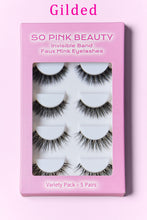 Load image into Gallery viewer, SO PINK BEAUTY Faux Mink Eyelashes Variety Pack 5 Pairs