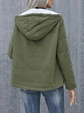 Load image into Gallery viewer, Womens Fleece-lined Hooded Coat Winter Preppy Style Long Sleeve Jacket Warm Pockets Cotton Coat
