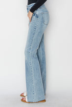 Load image into Gallery viewer, RISEN Plus Size High Rise Raw Cut Hem Bootcut Jeans