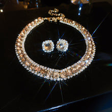 Load image into Gallery viewer, Earrings & Necklace Set -  Square Elegant High-grade Clavicle Chain & Earrings