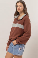 Load image into Gallery viewer, HYFVE Fleece Color Block Half Zip Sweatshirt