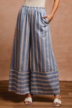 Load image into Gallery viewer, BiBi Striped Wide Leg Pants with Pockets