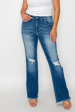Load image into Gallery viewer, bytos Full Size Raw Hem Distressed High Rise Bootcut Jeans