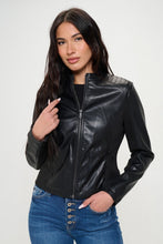 Load image into Gallery viewer, Coalition LA Zip Up Vegan Moto Jacket
