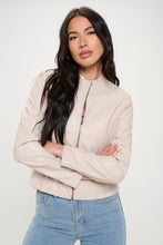 Load image into Gallery viewer, Coalition LA Zip Up Vegan Moto Jacket