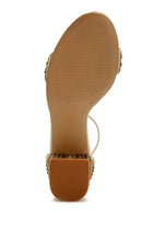 Load image into Gallery viewer, Twerky Rhinestones Embellished Block Sandals