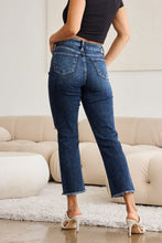 Load image into Gallery viewer, RFM Crop Dylan Plus Size Tummy Control Distressed High Waist Raw Hem Jeans