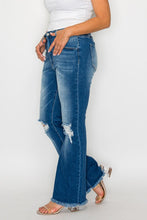 Load image into Gallery viewer, bytos Full Size Raw Hem Distressed High Rise Bootcut Jeans