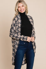 Load image into Gallery viewer, BOMBOM Houndstooth Open Front Cocoon Knit Cardigan