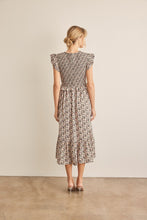 Load image into Gallery viewer, In February Floral Smocked Ruffled Midi Dress