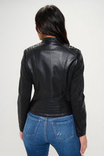 Load image into Gallery viewer, Coalition LA Zip Up Vegan Moto Jacket
