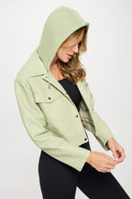Load image into Gallery viewer, Coalition LA Snap Down Cropped Hooded Jacket