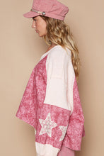 Load image into Gallery viewer, POL Lace Detail Floral Pattern V Neck Top