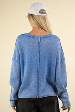 Load image into Gallery viewer, VERY J Mineral Washed Exposed Seam Sweater