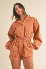 Load image into Gallery viewer, Mable Snap Down Long Sleeve Hooded Romper