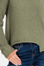 Load image into Gallery viewer, Zenana Asymmetric Hem Drop Shoulder Sweater