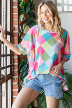 Load image into Gallery viewer, HOPELY Color Block Waffle Oversized T-Shirt