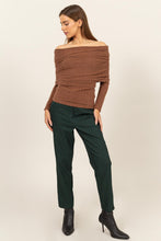Load image into Gallery viewer, HYFVE Fuzzy Off Shoulder Textured Knit Top