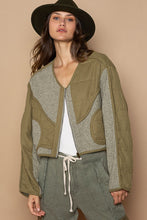 Load image into Gallery viewer, POL Quilted Knit Viding Detail Knit Patch Jacket