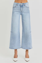 Load image into Gallery viewer, RISEN Full Size High Rise Seamed Detail Wide Leg Crop Jeans