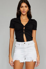 Load image into Gallery viewer, Kancan Full Size High Rise Frayed Hem Denim Shorts