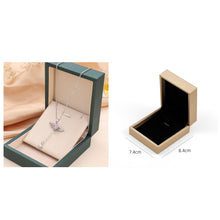 Load image into Gallery viewer, Womens Moving Cupid Heart Angel Wings Tassel Necklace With Crystal Clavicle Chain