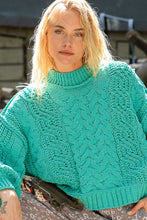Load image into Gallery viewer, POL Mock Neck Cable Knit Sweater