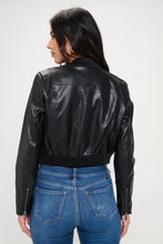 Load image into Gallery viewer, Coalition LA Zip Up Cropped Bomber Jacket