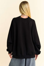 Load image into Gallery viewer, Davi & Dani Round Neck Raglan Sleeve Sweatshirt
