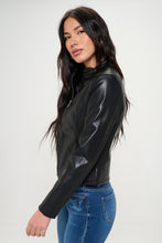 Load image into Gallery viewer, Coalition LA Zip Up Vegan Moto Jacket
