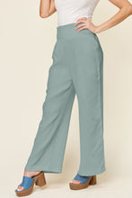 Load image into Gallery viewer, Double Take Full Size Texture Smocked Waist Wide Leg Pants