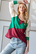 Load image into Gallery viewer, HOPELY Full Size Color Block Long Sleeve T-Shirt
