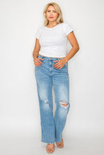 Load image into Gallery viewer, bytos Full Size Distressed High Rise Straight Jeans