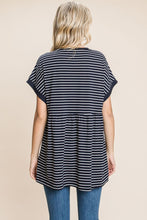 Load image into Gallery viewer, Cotton Bleu by Nu Label Striped Button Front Baby Doll Top
