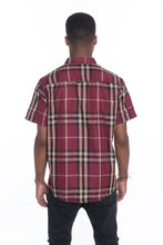 Load image into Gallery viewer, Weiv Men's Casual Short Sleeve Checker Shirts