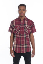 Load image into Gallery viewer, Weiv Men's Casual Short Sleeve Checker Shirts