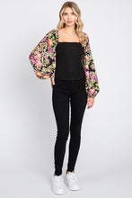 Load image into Gallery viewer, ODDI Full Size Floral Balloon Sleeve Blouse