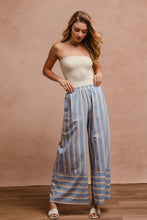 Load image into Gallery viewer, BiBi Striped Wide Leg Pants with Pockets