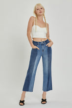 Load image into Gallery viewer, RISEN Full Size Mid-Rise Waist Two-Tones Jeans with Pockets