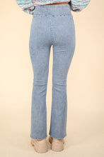 Load image into Gallery viewer, VERY J Washed Denim Stretchy Crossover Waist Leggings