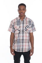 Load image into Gallery viewer, Weiv Men's Casual Short Sleeve Checker Shirts