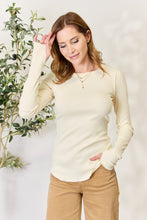Load image into Gallery viewer, Culture Code Full Size Ribbed Round Neck Long Sleeve Top