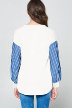Load image into Gallery viewer, Super Lady Full Size French Terry Striped Long Sleeve Top