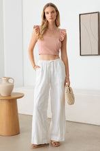 Load image into Gallery viewer, Le Lis Ruffled Cap Sleeve Square Neck Crop Top