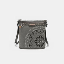 Load image into Gallery viewer, Nicole Lee USA Metallic Stitching Embroidery Inlaid Rhinestone Crossbody Bag
